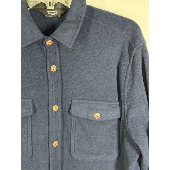 Members Mark polar fleece Men’s button front style shirt size medium - Picture 4 of 8